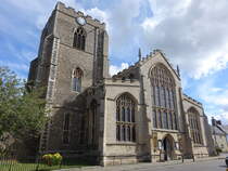 Bury St. Edmunds, Pfarrkirche St. Mary, erbaut im 14. Jahrhundert (12.09.2024)