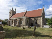Fornham, Pfarrkirche All Saints, erbaut im 13. Jahrhundert, Seitenschiffe erbaut im 16. Jahrhundert (12.09.2024)