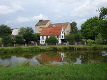 Paudritzsch, Mhle und Fachwerkhaus am Dorfteich (12.07.2024)