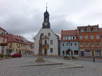 Wilsdruff, Rathaus von 1755 am Marktplatz (13.07.2024)