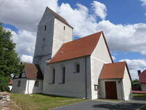 Zschau, evangelische St. Nicolai Kirche, erbaut um 1150 (13.07.2024)