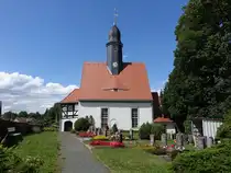 Oberschaar, evangelische Dorfkirche St. Katharina (14.07.2024)