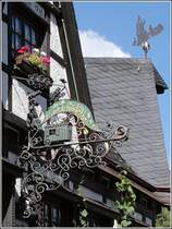 Schild des Gasthauses  Zum Schferkarren  in Altenahr. 14.08.2008