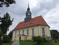Somsdorf, evangelische St. Georgen Kirche, Saalkirche erbaut 1712 (14.07.2024)