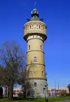 Schlettstadt (Selestat), der 48m hohe Wasserturm, erbaut 1906-07, ein Wahrzeichen der Stadt und als historisches Monument registriert, Okt.2024