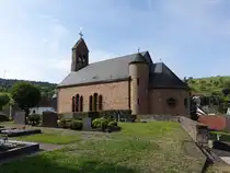 Mannebach, Pfarrkirche St. Anna, erbaut von 1852 bis 1853 durch den Baumeister Alexius Faure (03.08.2024)