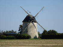 Ebersroda, Hollnderwindmhle, erbaut im 19. Jahrhundert (21.09.2024)