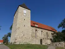 Langeneichst�dt, romanische evangelische St. Wenzel Kirche (21.09.2024)