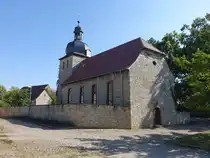Schmirma, evangelische Kirche, erbaut 1699, Innenraum umgestaltet von 1921 bis 1922 durch K�nstler Karl V�lker (21.09.2024)