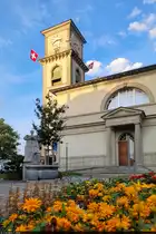 Malerisch pr�sentiert sich im Abendlicht der Turm der Evangelischen Kirche Heiden (CH).

🕓 1.8.2024 | 20:17 Uhr