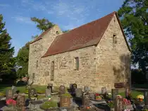 Gatterst�dt, evangelische St. Petri Kirche, erbaut im 11. Jahrhundert (23.09.2024)