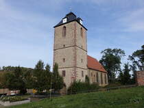 Leimbach, evangelische St. Peter und Paul Kirche in der Kirchstrae (23.09.2024)