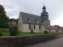 Plsfeld, evangelische St. Moritz Kirche, erbaut ab 1535, Neubau 1780 (23.09.2024)