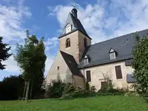 Riestedt, evangelische St. Wigbert Kirche, erbaut um 1150 (24.09.2024)