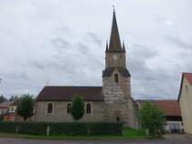 Schiedungen, neoromanische evangelische Hl. Geist Kirche, erbaut 1859 (26.09.2024)