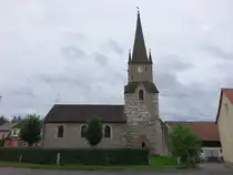 Schiedungen, neoromanische evangelische Hl. Geist Kirche, erbaut 1859 (26.09.2024)