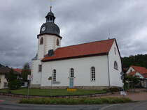 Steina, evangelische St. Katharina Kirche, erbaut 1712 (26.09.2024)