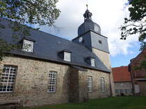 Dankerode, evangelische Kirche zu unsere lieben Frau, sptromanisch, barockisiert im 18. Jahrhundert (27.09.2024)