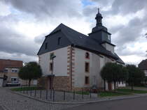 Seehausen, evangelische Hl. Dreifaltigkeitskirche, erbaut von 1713 bis 1714 (27.09.2024)