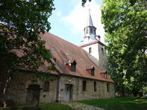 Hoym, evangelische St. Johanni Kirche, sptromanischer Bau von 1461 (28.09.2024)