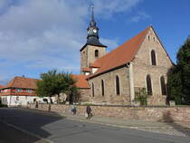 Meisdorf, evangelische Patronatskirche, erbaut im 14. Jahrhundert, Umbau 1686 (28.09.2024)