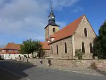 Meisdorf, evangelische Patronatskirche, erbaut im 14. Jahrhundert, Umbau 1686 (28.09.2024)
