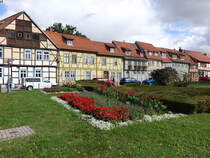 Quedlinburg, Fachwerkhuser an der Carl Ritter Strae (28.09.2024)