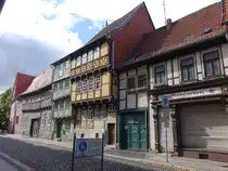 Quedlinburg, Fachwerkh�user in der Breite Stra�e (28.09.2024)