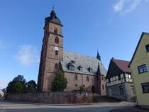 Bendeleben, evangelische St. Pankratius Kirche, erbaut 1588, erneuert 1815 (29.09.2024)
