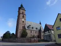 Bendeleben, evangelische St. Pankratius Kirche, erbaut 1588, erneuert 1815 (29.09.2024)