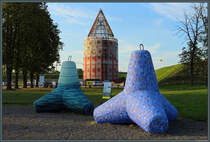 Unweit des Hafens von Klaipėda liegt die historische Memelburg. Die Burg wurde im 19. Jahrhundert weitgehend abgetragen. Der Turm wird aktuell rekonstruiert. (Klaipėda, 26.08.2024)