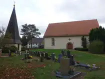 Börtewitz, evangelische Kirche, erbaut ab 1268 (02.11.2024)