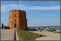 Der Gediminas-Turm ist das markanteste berbleibsel der Oberen Burg von Vilnius. Die Burg entstand im 14. Jahrhundert. Die Anlage bietet einen schnen Blick auf das Stadtzentrum. (03.09.2024)