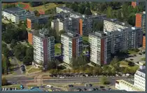 Rund um Fernsehturm von Vilnius erstreckt sich der Stadtteil Karolini�kės. Hier entstand ab 1971 ein ausgedehntes Plattenbau-Gebiet. (03.09.2024)