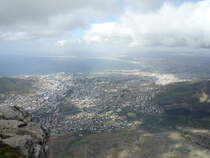 Blick vom Tafelberg auf Kapstadts im Februar 2009
