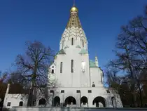 Leipzig, Russische Ged�chtniskirche St. Alexi, erbaut 1913 durch den Architekten Wladimir Alexandrowitsch Pokrowski (03.11.2024)