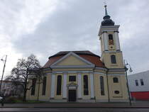 Dessau, evangelische St. Georg Kirche, barock erbaut von 1712 bis 1717 (08.12.2024)