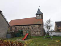 Neeken, evangelische Kirche, erbaut im 13. Jahrhundert, verlngert 1560 (08.12.2024)