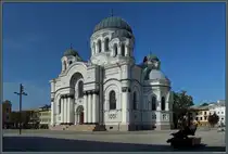 Die Kirche des Erzengels Michael steht auf dem Unabh�ngigkeitsplatz im Zentrum von Kaunas. Sie wurde 1891 - 1895 errichtet. (04.09.2024)