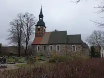 Steckby, evangelische St. Nicolai Kirche, erbaut im 13. Jahrhundert (08.12.2024)