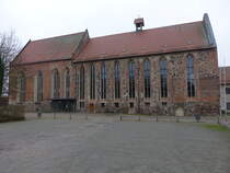 Zerbst, Franziskanerkirche, erbaut von 1235 bis 1245, heute Gymnasium (08.12.2024)