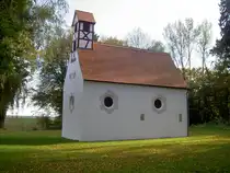 Illereichen, Pestkapelle St. Sebastian und Rochus, Saalbau mit Satteldach und Dachreiter in Fachwerk, erbaut 1602 (06.01.2003)