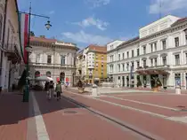 Szeged, Häuser am Klauzal Ter Platz (24.08.2019)
