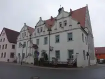 Kemberg, Rathaus am Markt, sp�tgotischer Backsteinbau (10.12.2024)