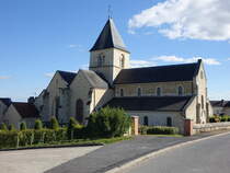 Le Mesnil-sur-Oger, Pfarrkirche Saint-Nicolas, erbaut im 11. Jahrhundert (05.10.2024)