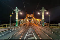 Wo tagsber der Verkehr tobt, kehrt nachts Ruhe ein: Szene an der Traian-Brcke (Podul Traian) in Arad, die den Fluss Mureș berspannt.

🕓 10.9.2024 | 23:49 Uhr