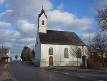 Egg an der Gnz, Kapelle St. Rochus, Saalbau mit halbrundem Schluss, erbaut im 16. Jahrhundert (11.01.2025)