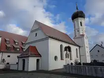 Engishausen, Pfarrkirche St. Sebastian, erbaut 1766 durch Sebastian Moz (11.01.2025)
