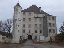 Bad Grnenbach, Hohes Schloss, erbaut im 12. Jahrhundert (22.01.2025)