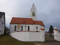 Kirchdorf an der Iller, alte Pfarrkirche St. Blasius, erbaut ab 764, barocker Umbau 1767 (22.01.2025)